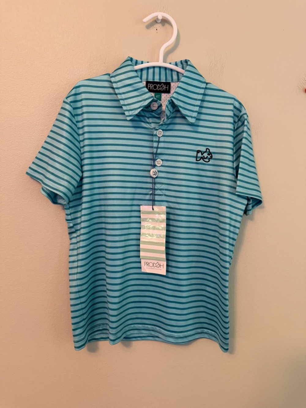 Prodoh Striped Polo Shirt - Aqua Blue